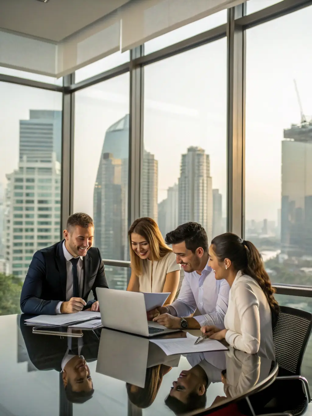 A diverse team of legal and financial experts collaborating on a case, showcasing the collaborative approach to fund recovery.